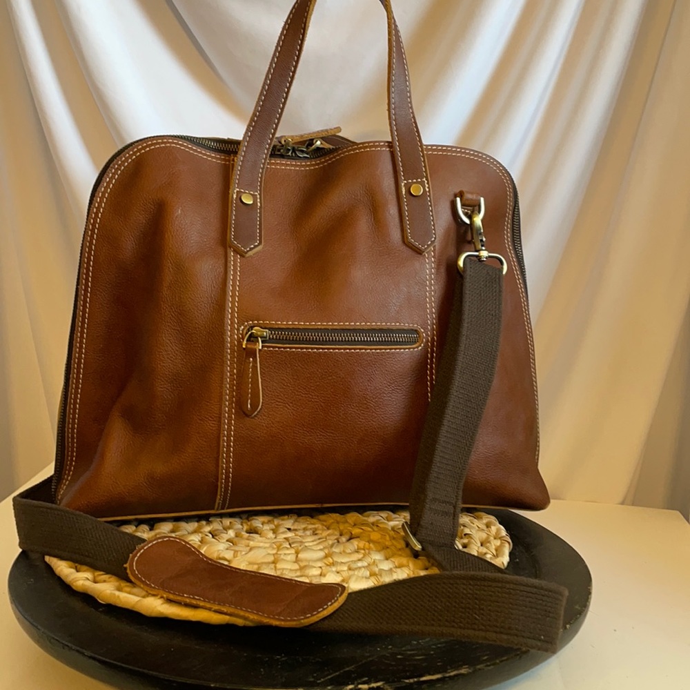 Large Leather Tote/Briefcase /Schoolbag